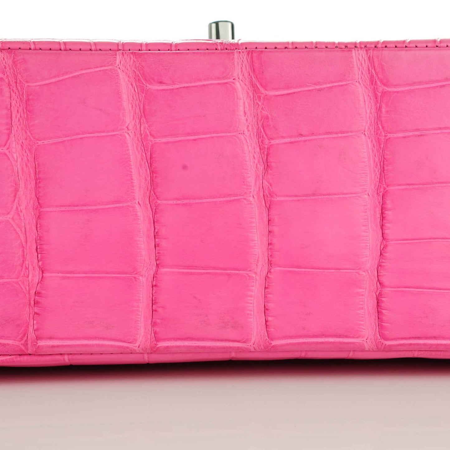 Matte Alligator Jumbo Double Flap Pink