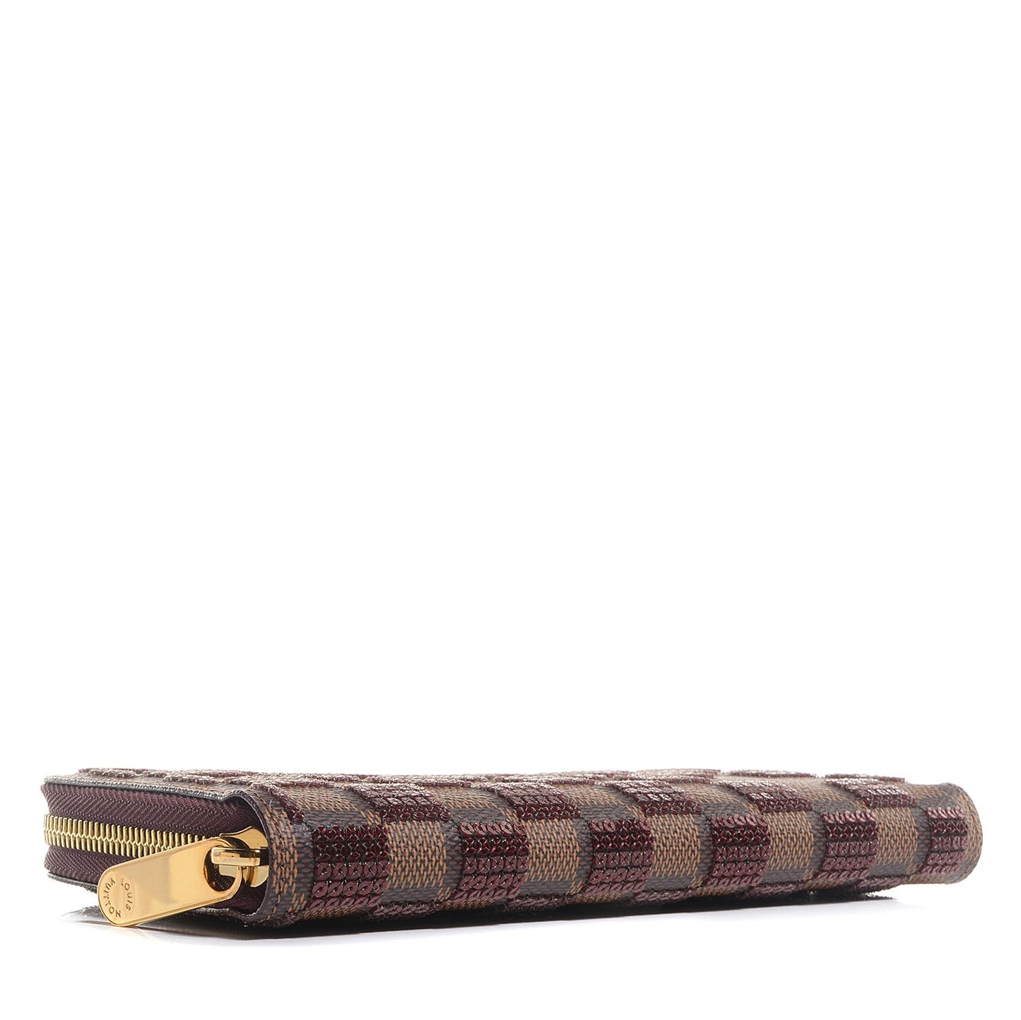 Damier Paillettes Zippy Wallet Red