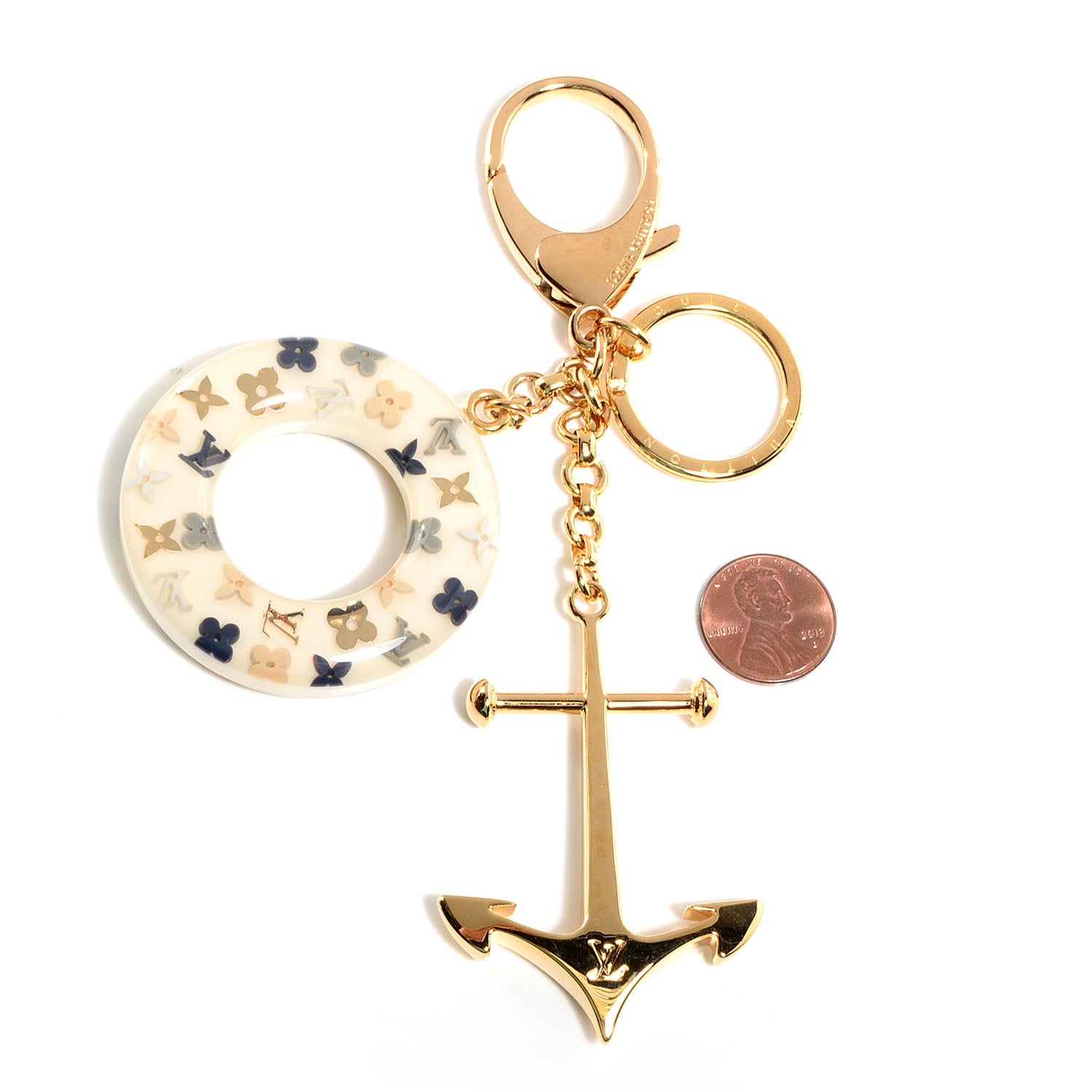 Louis Vuitton Marina Key Holder Bag Charm Azur 2 of 6