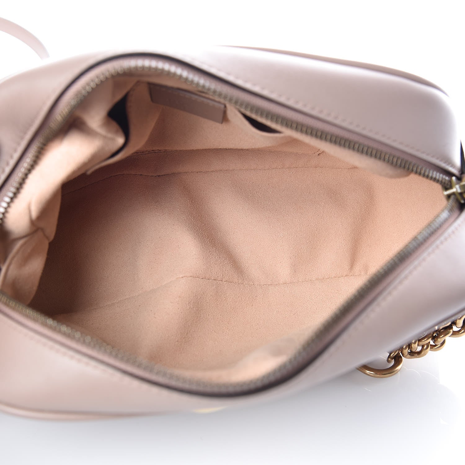 Gucci Calfskin Matelasse Small GG Marmont Chain Shoulder Bag Taupe 5 of 9