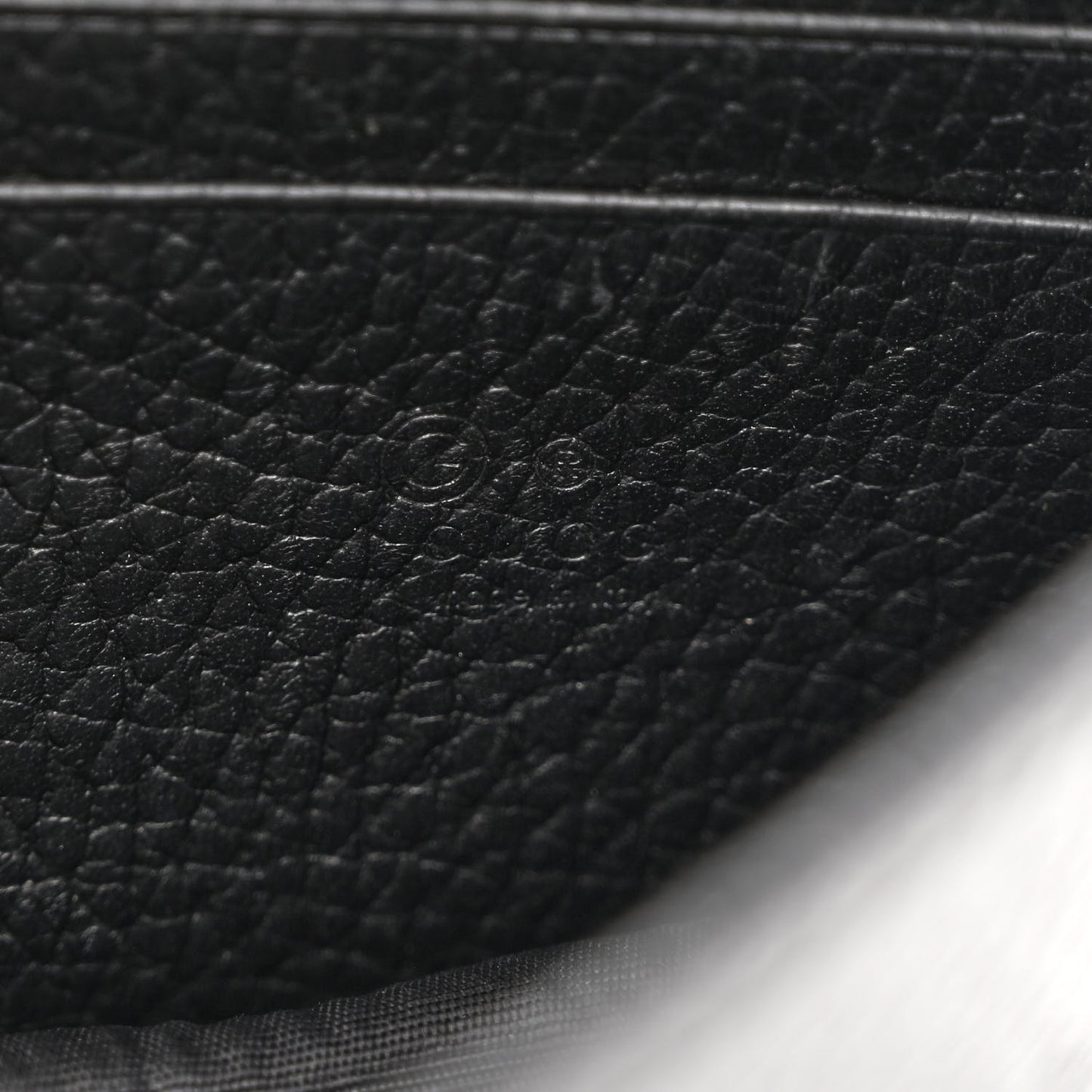 Dollar Calfskin Interlocking G Chain Wallet Black