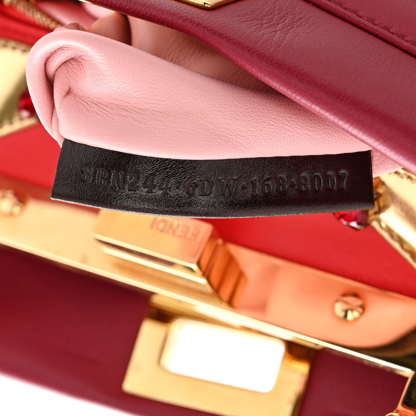 Nappa Monster Eyes Mini Peekaboo Iconic Satchel Amarena Fiamma
