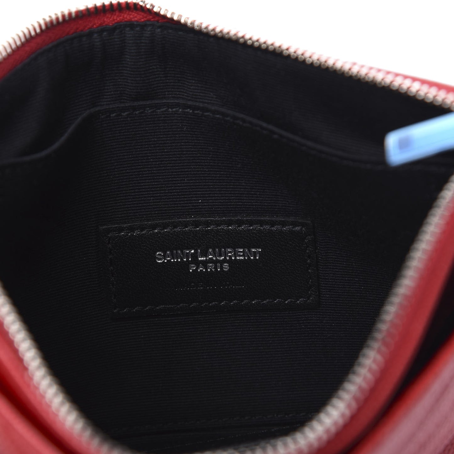 Grain De Poudre Chevron Monogram Bill Pouch Rouge Eros