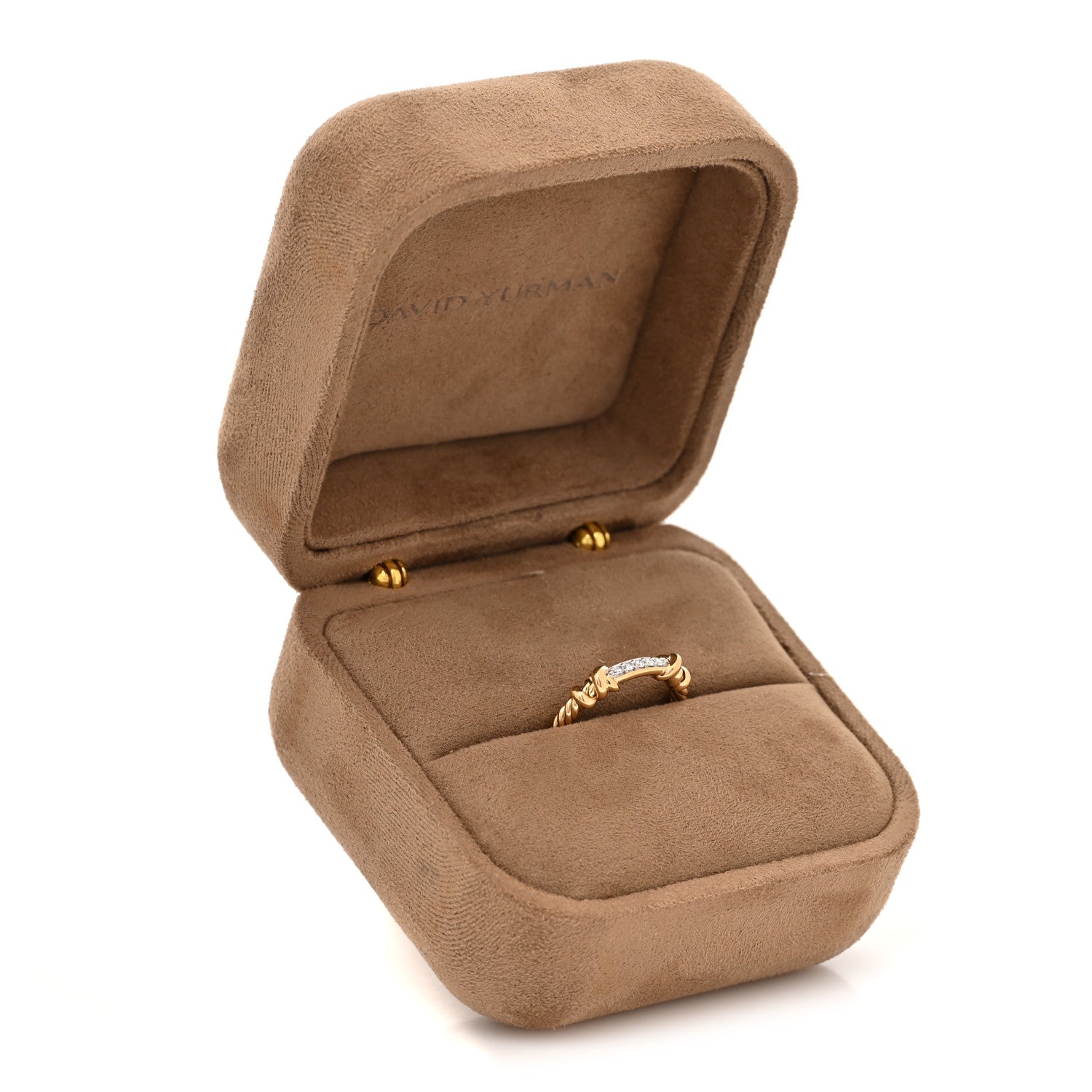 David Yurman 18K Yellow Gold Diamond Petite Helena Wrap Ring 49 5 9 of 10