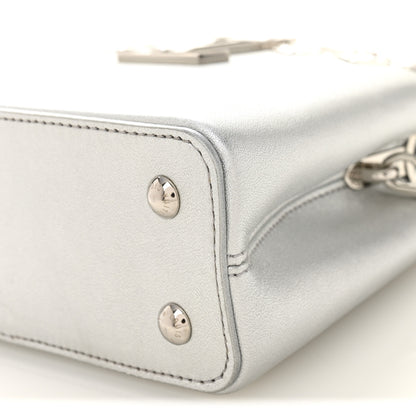 Louis Vuitton Lambskin Strass Mini Capucines  Silver 9 of 9