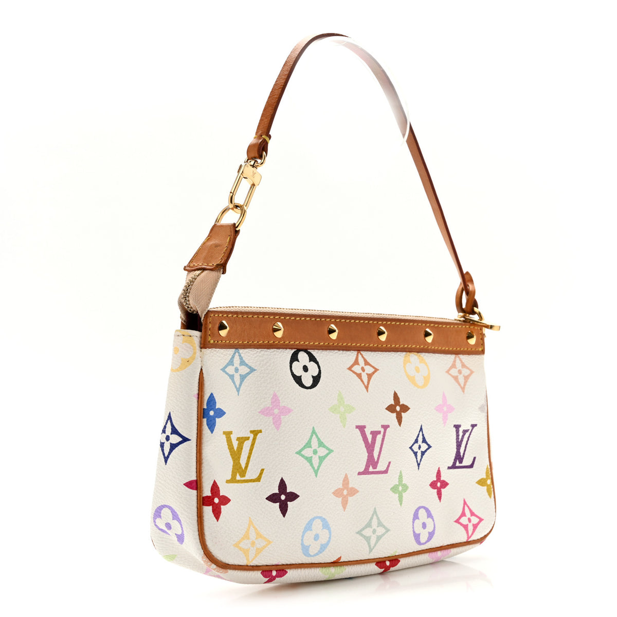 Monogram Multicolor Pochette Accessories White