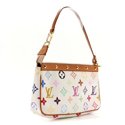 Louis Vuitton Monogram Multicolor Pochette Accessories White 3 of 12