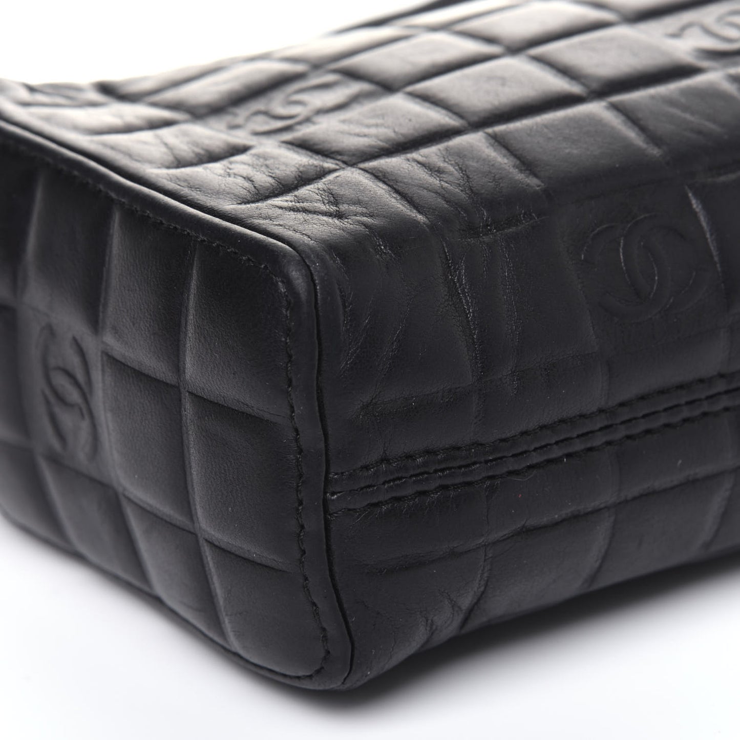 Lambskin CC Chocolate Bar Shoulder Bag Black