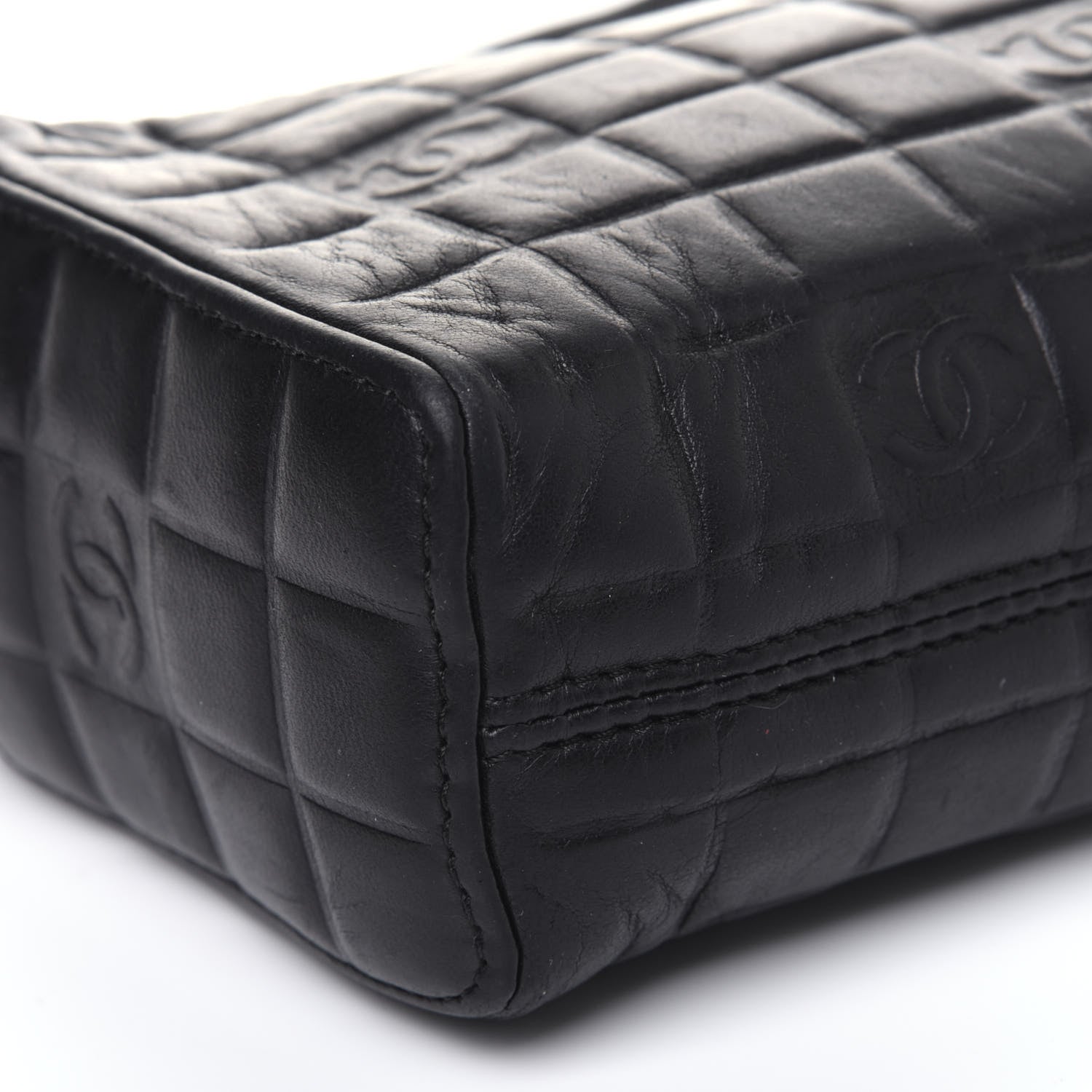 Chanel Lambskin CC Chocolate Bar Shoulder Bag Black 8 of 13