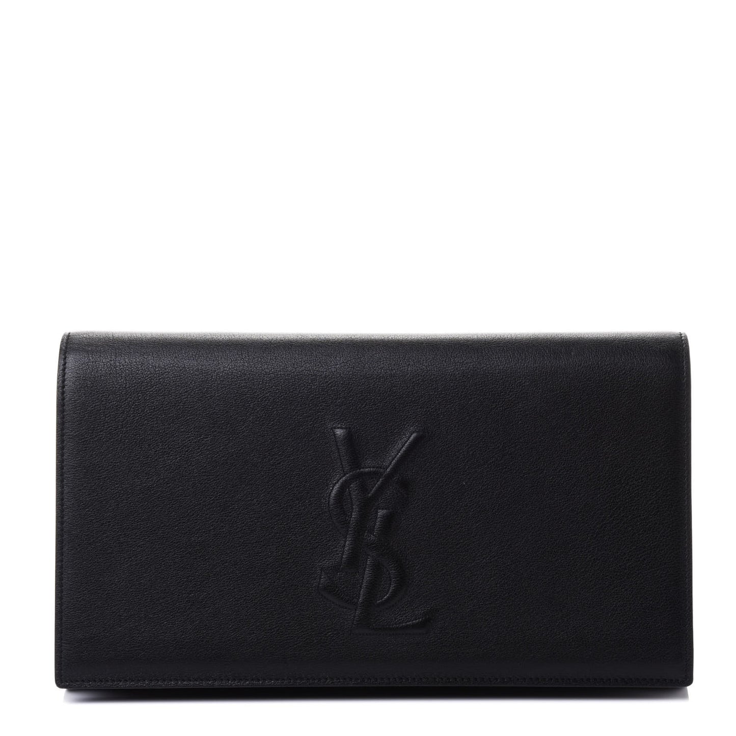 Calfskin Monogram Large Belle De Jour Clutch Black