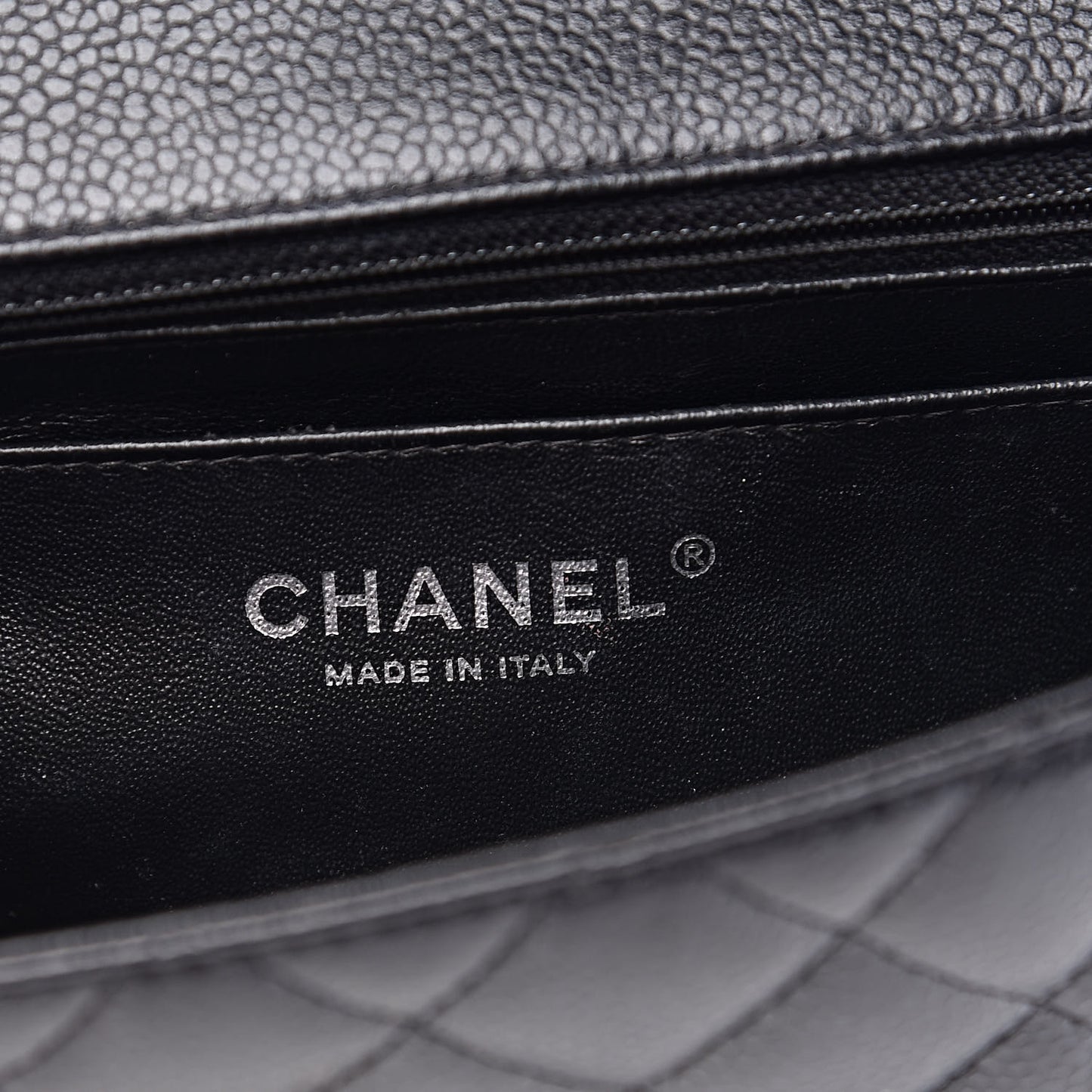 Caviar Quilted Mini Rectangular Flap Black