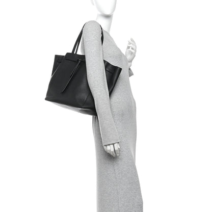 Celine Soft Grained Calfskin Small Belt Cabas Phantom Black 2 of 10