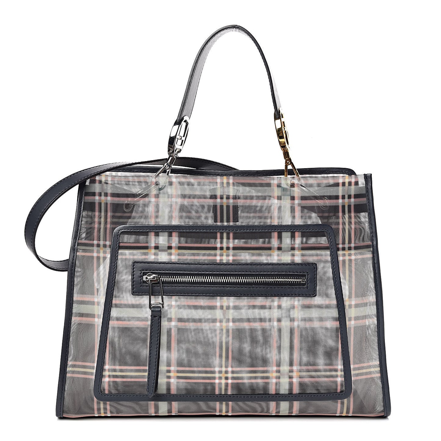 Mesh Vitello Century F is Fendi Tartan Regular Runaway Satchel Black