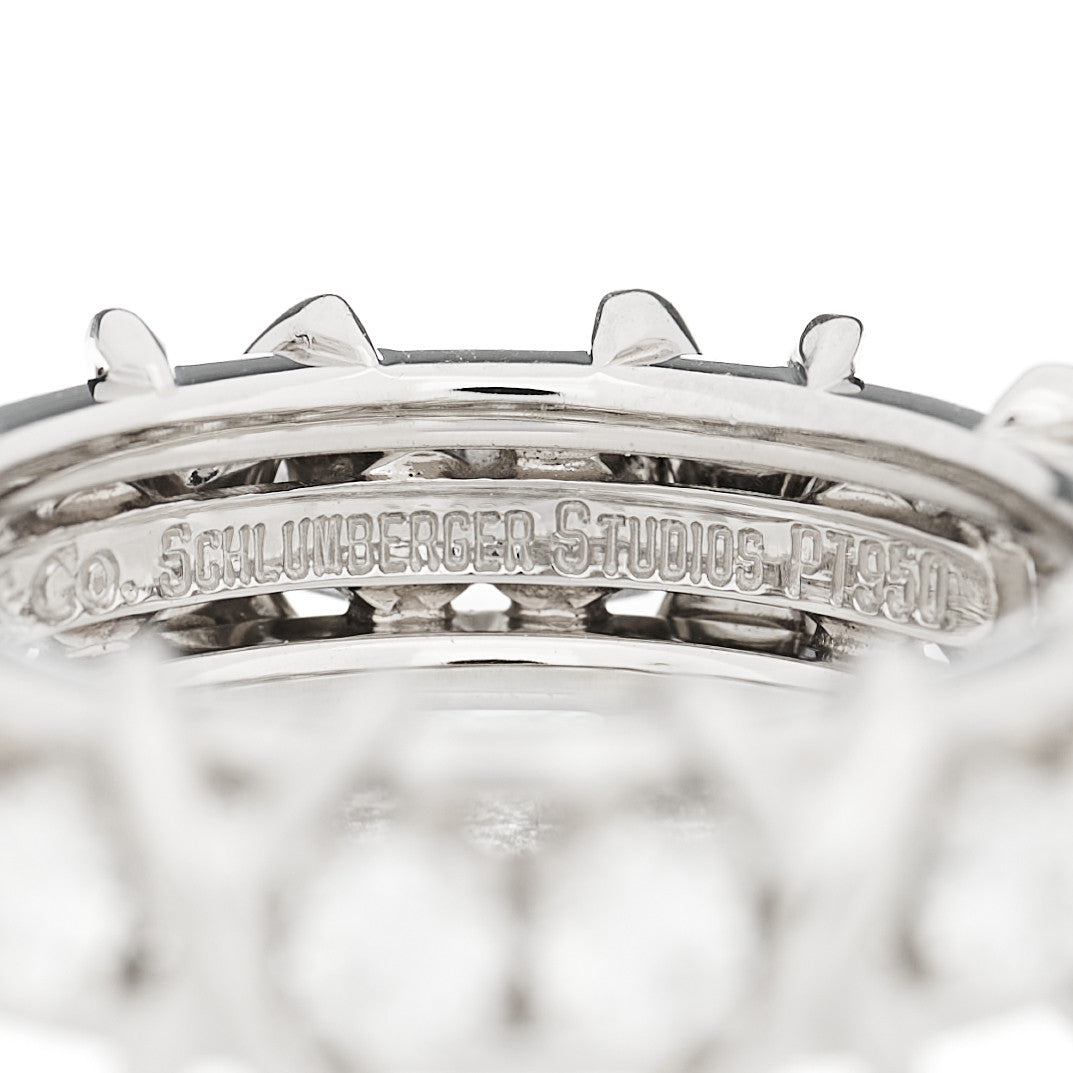 Tiffany Platinum Diamond Schlumberger Sixteen Stone Ring 49 5 6 of 8