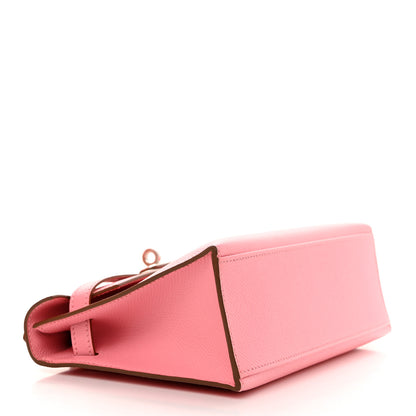 Hermes Epsom Kelly Pochette Clutch Rose Confetti 3 of 13
