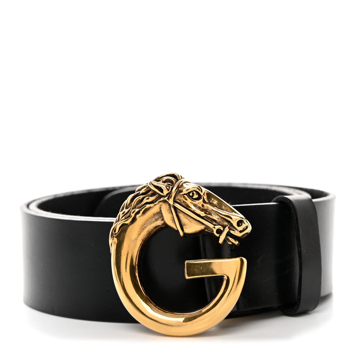 Calfskin Horsehead G Belt 85 34 Black