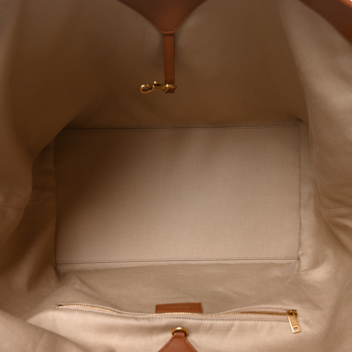 Saint Laurent Canvas Calfskin Y Tote Desert Dust Brick 5 of 10