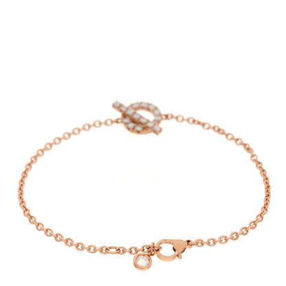 Hermes 18K Rose Gold Diamond Finesse Bracelet ST 2 of 4