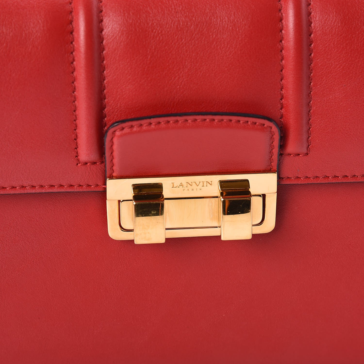 Lanvin Smooth Calfskin Small Jiji Shoulder Bag Red 9 of 9