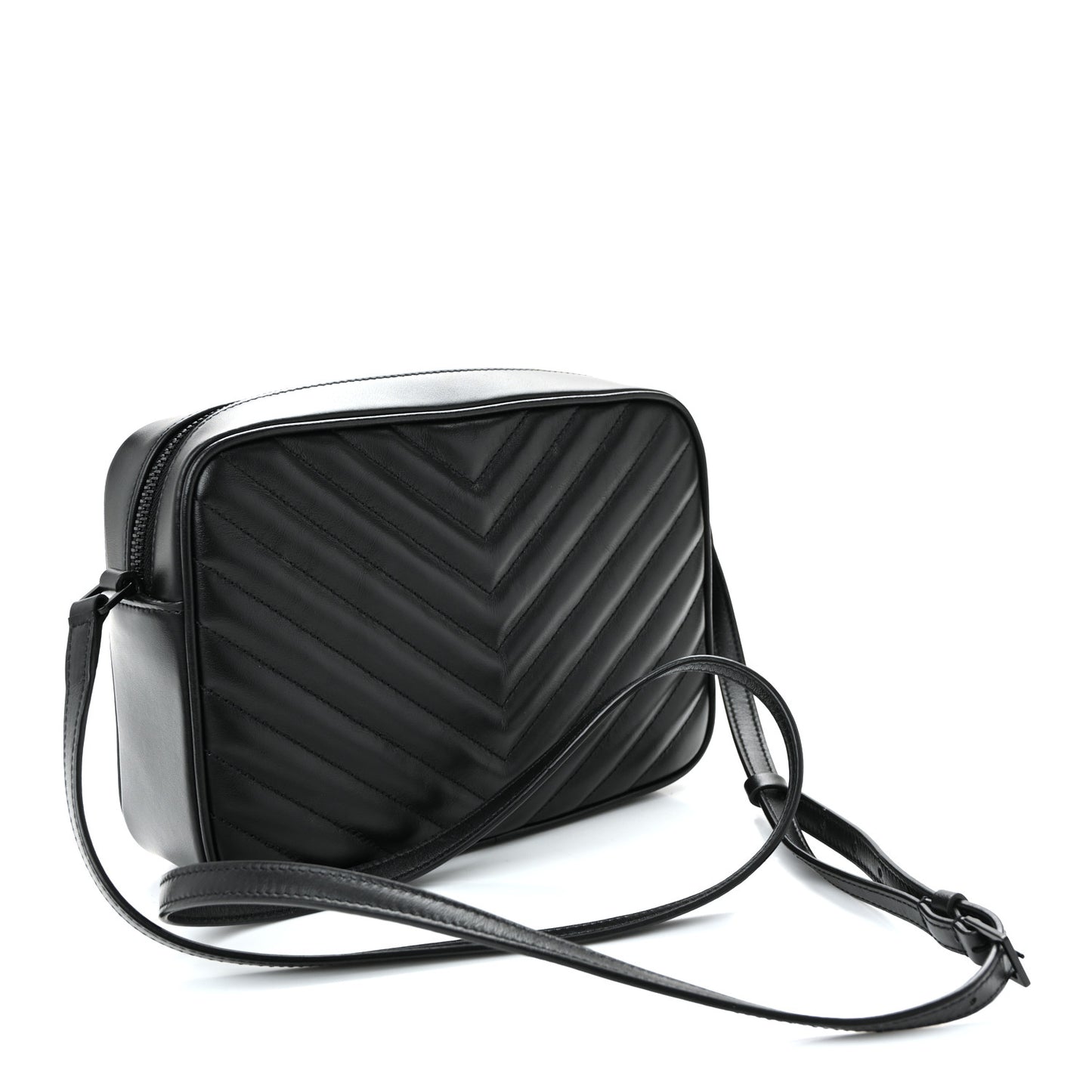 Calfskin Matelasse Monogram Monochrome Lou Camera Bag Black