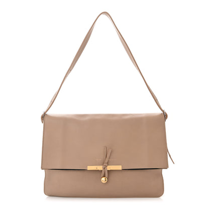 Celine Lambskin Clasp Clutch Foldover Bag Beige 1 of 11