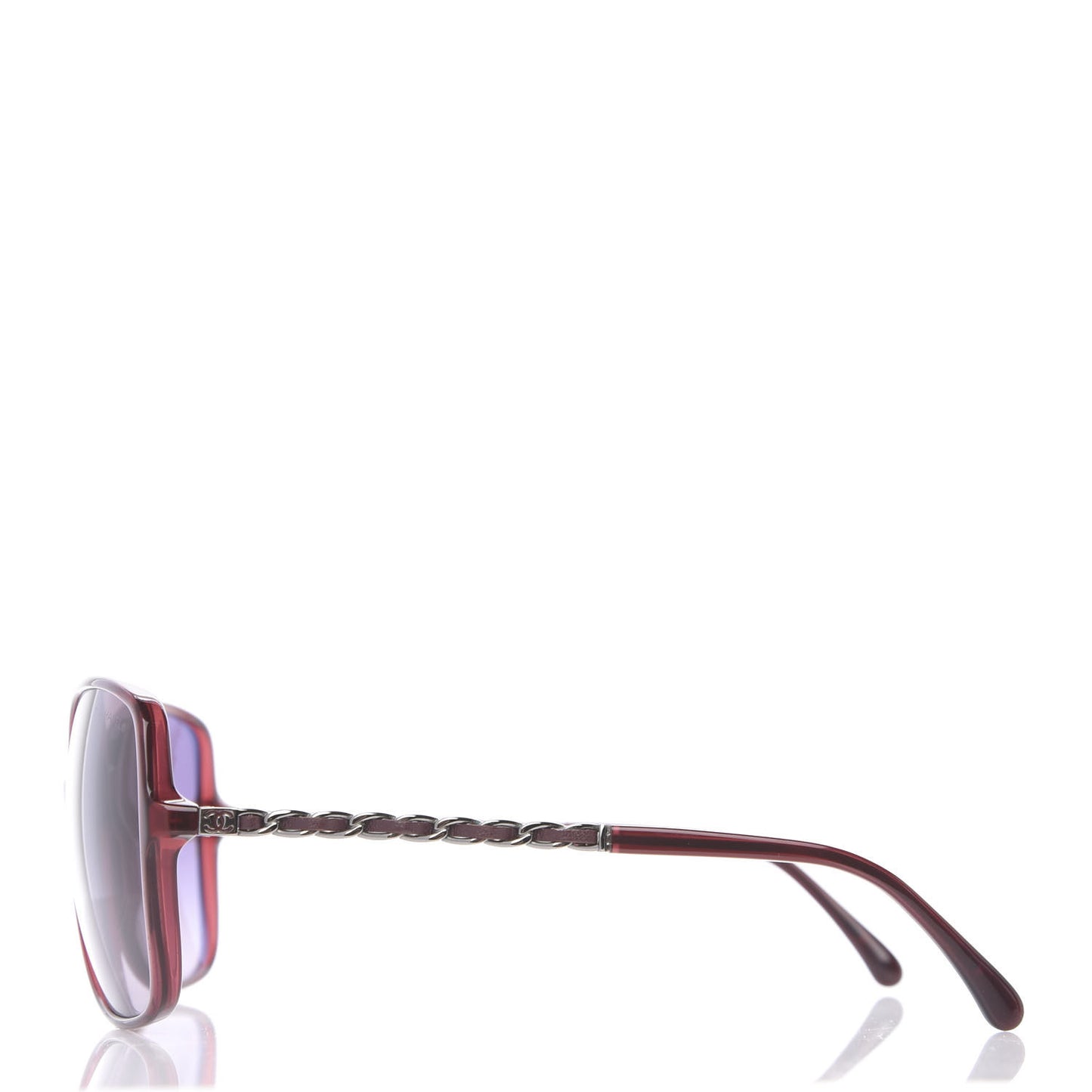 Lambskin Square Chain Sunglasses 5210-Q Red