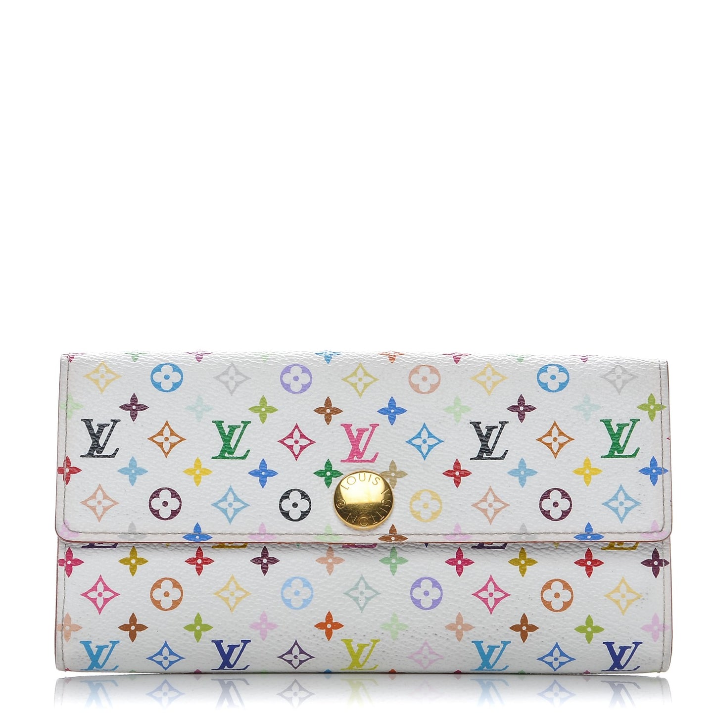 Monogram Multicolor Sarah Wallet White