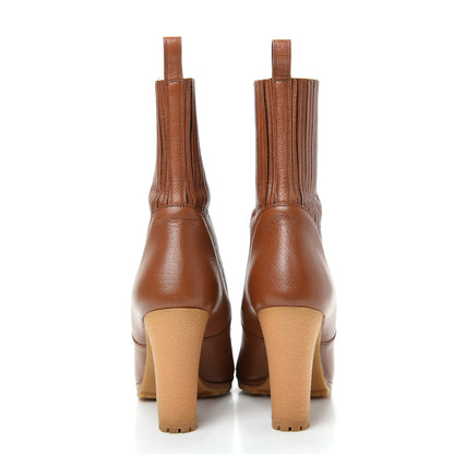 Gucci Calfskin Edith Ankle Boots 38 Cuir 7 of 9