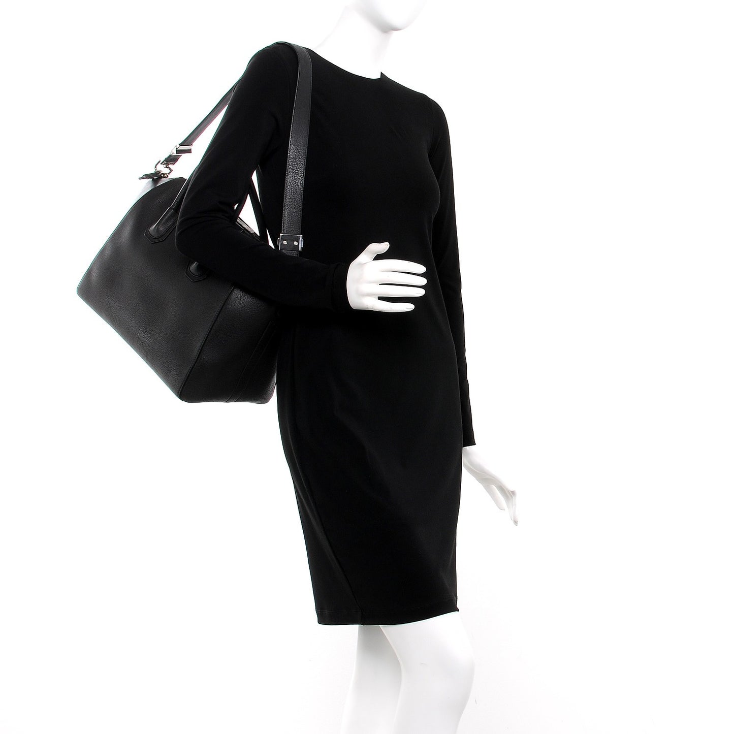 Sugar Goatskin Medium Antigona Black