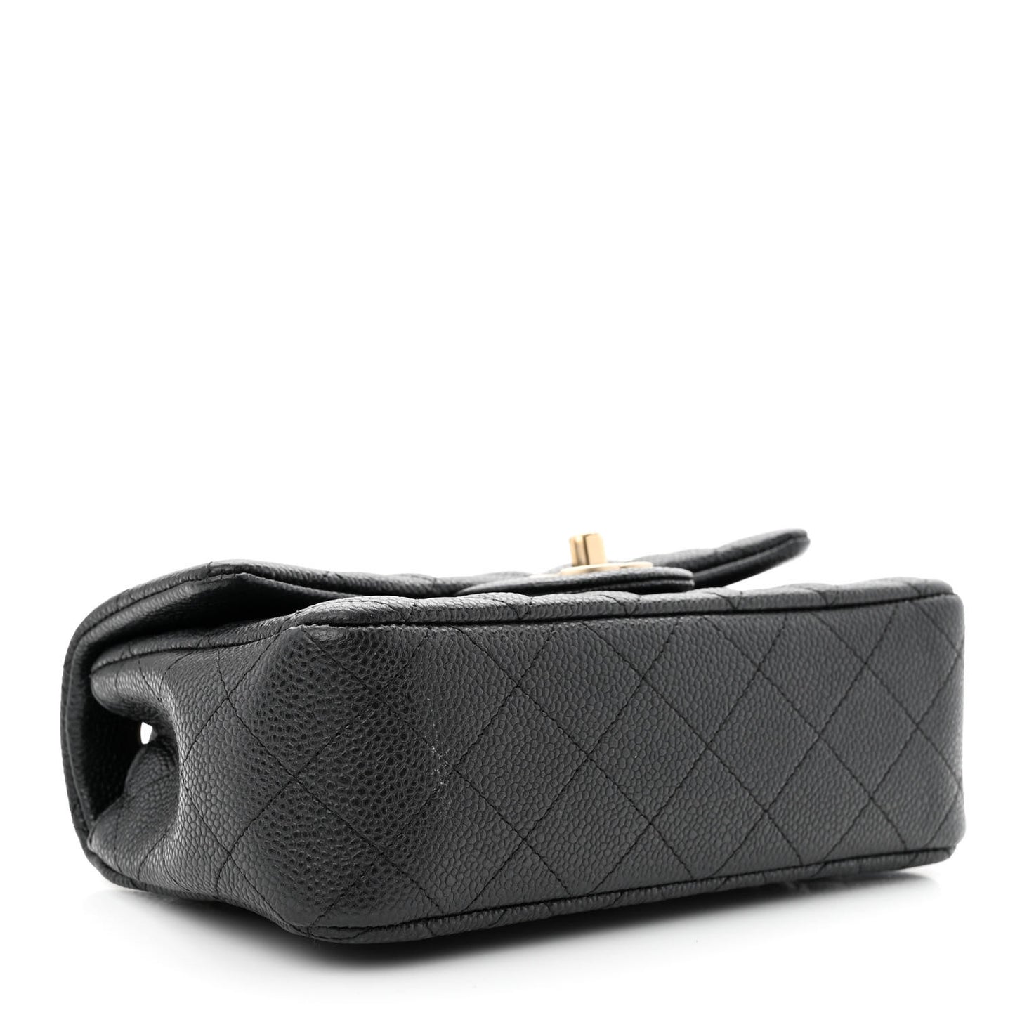 Caviar Quilted Mini Rectangular Flap Black