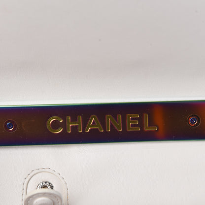 Chanel Lambskin LED Iridescent Metal Medium Boy Flap White Multicolor 10 of 16