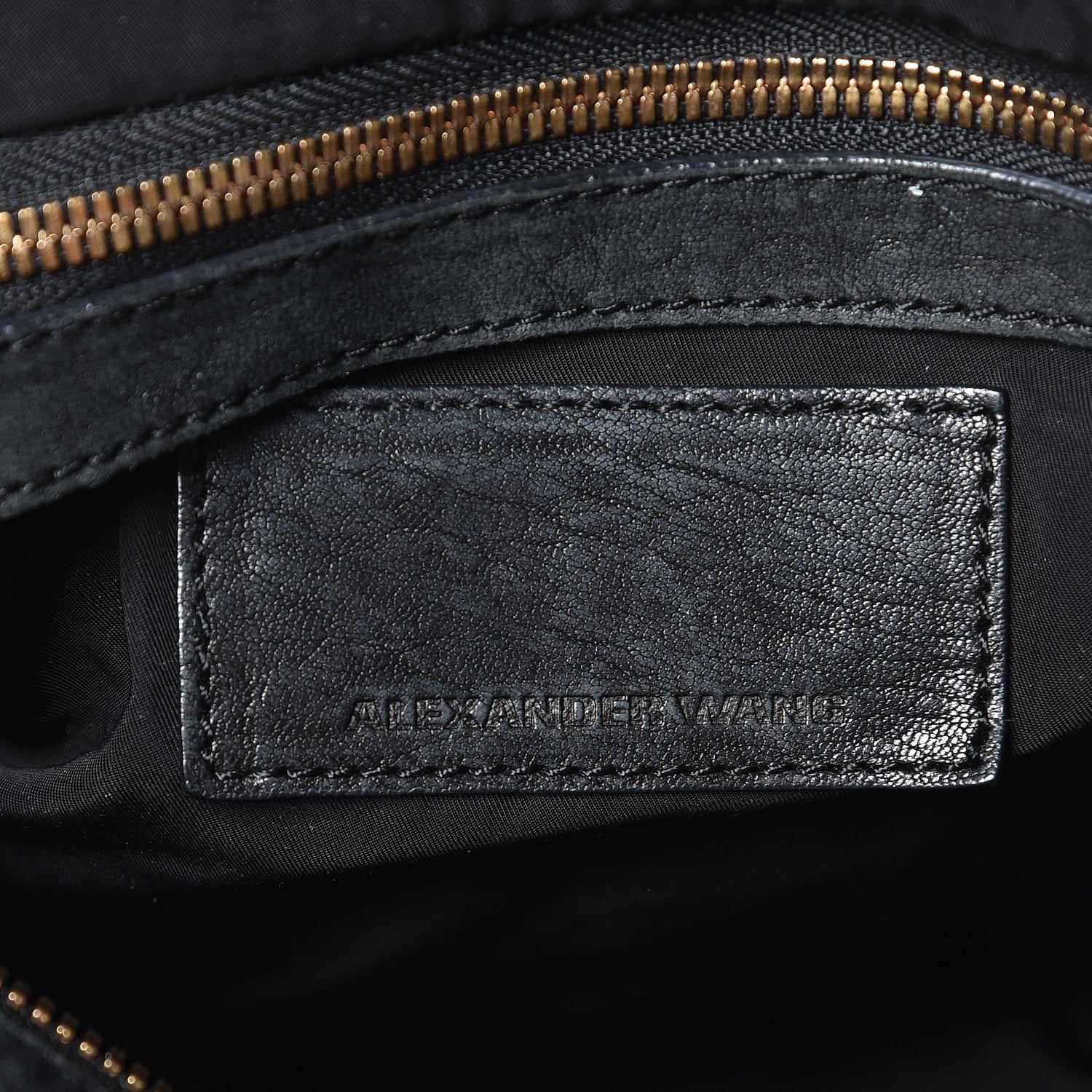 Alexander Wang Pebbled Lambskin Rocco Black Antique Brass Hardware 7 of 15