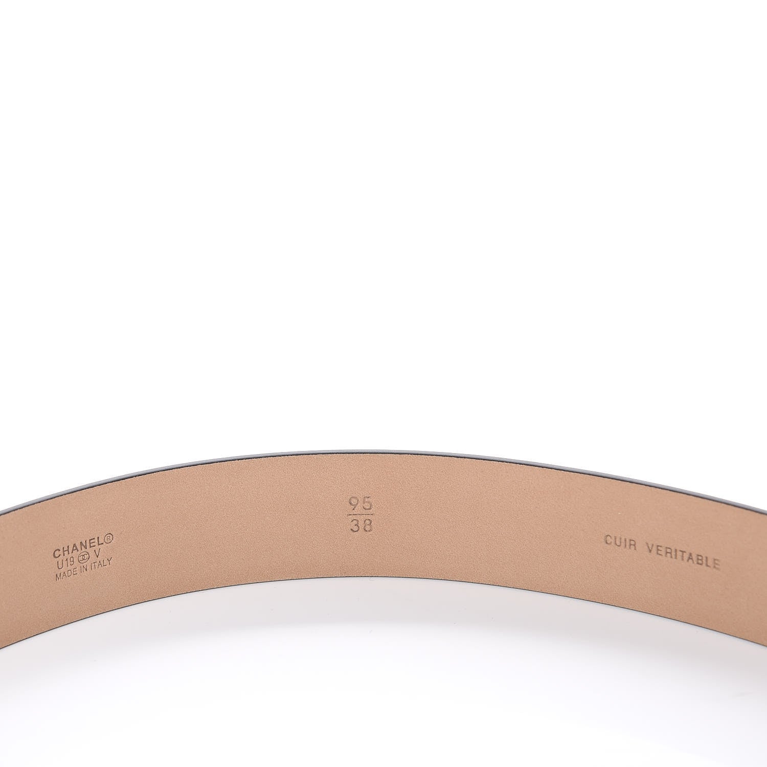 Chanel Calfskin Belt 95 38 Black 6 of 6
