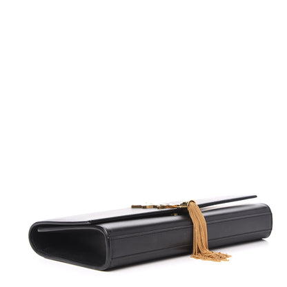 Saint Laurent Calfskin Classic Monogram Tassel Clutch Black 4 of 8