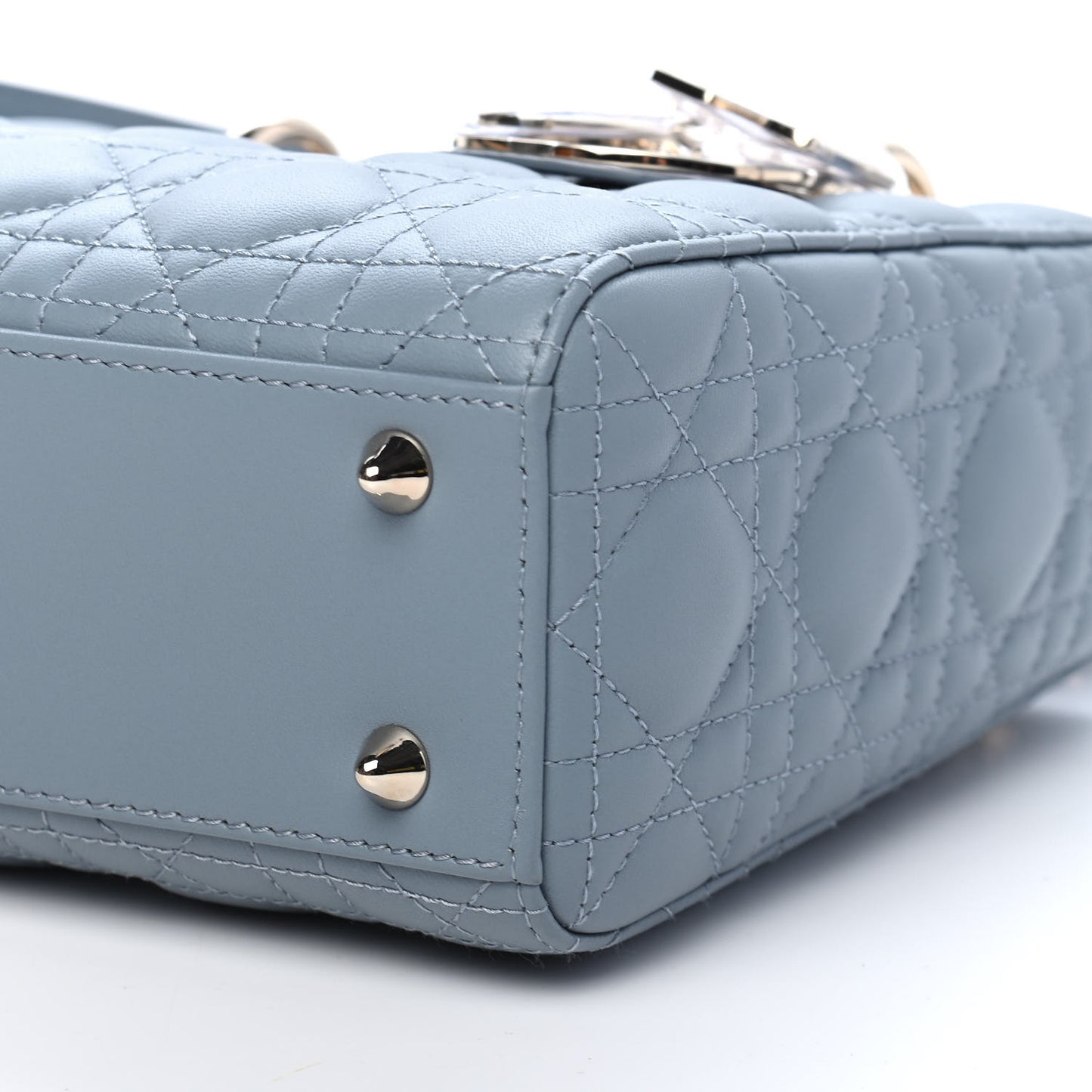 Lambskin Cannage Small My ABCDior Lady Dior Cloud Blue