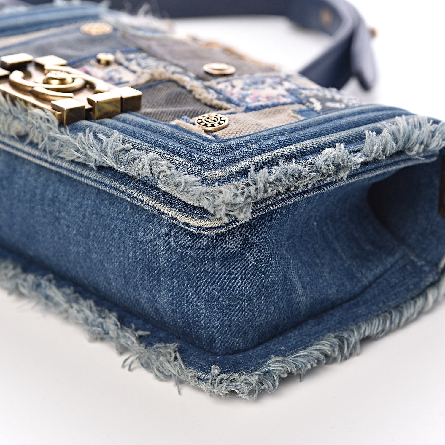 Chanel Denim Patchwork Small Boy Flap Blue 9 of 10