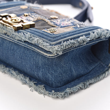 Chanel Denim Patchwork Small Boy Flap Blue 9 of 10