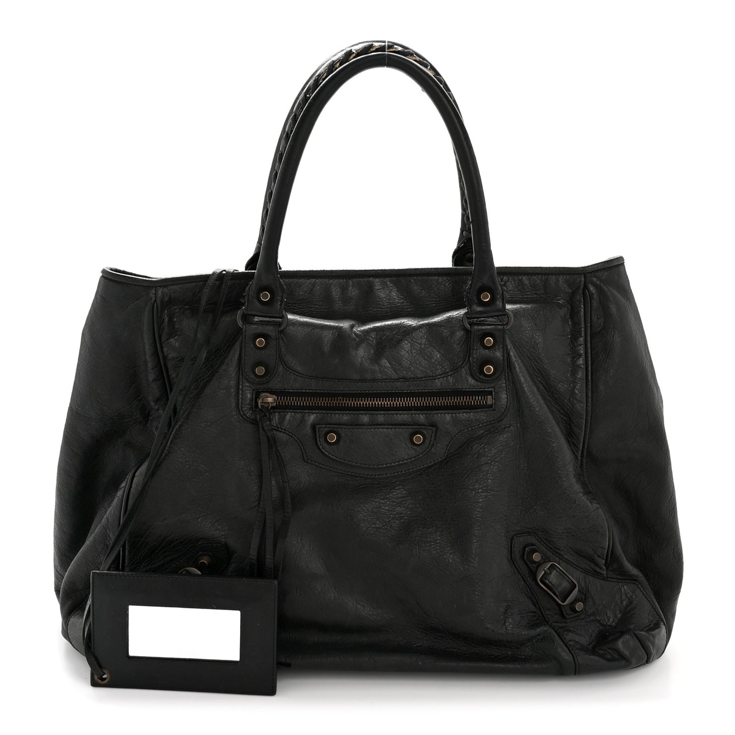 Agneau Classic Hardware Large Sunday Tote Black