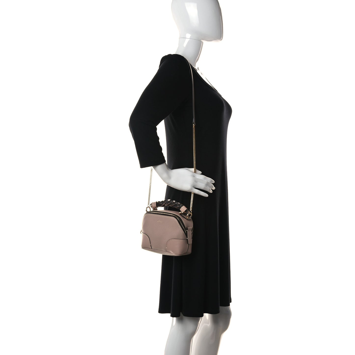 Calfskin Mini Daria Chain Bag Misty Rose