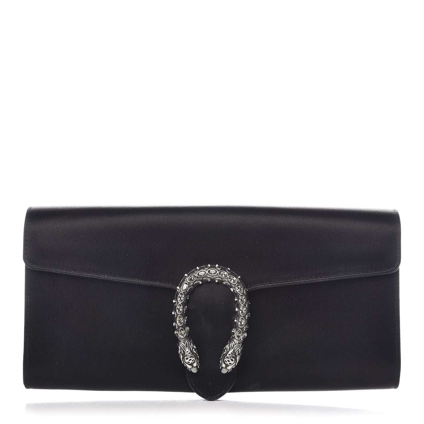 Satin Dionysus Clutch Black