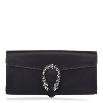 Gucci Satin Dionysus Clutch Black 1 of 10