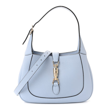 Gucci Grained Calfskin Web Medium Jackie 1961 Hobo Light Blue 1 of 9