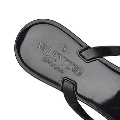 Valentino Garavani PVC Jelly Rockstud Bow Thong Sandals 37 Black 6 of 13