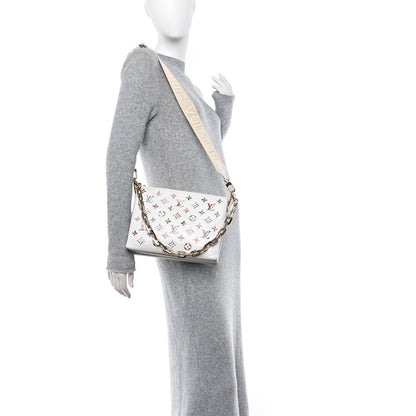 Louis Vuitton Lambskin Embossed Monogram LV Garden Coussin PM Cream 2 of 12