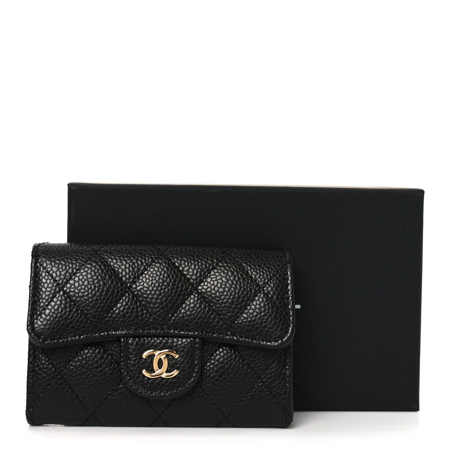 Chanel Caviar Quilted Flap Card Holder Wallet Black 17 of 18