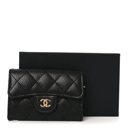Chanel Caviar Quilted Flap Card Holder Wallet Black 17 of 18