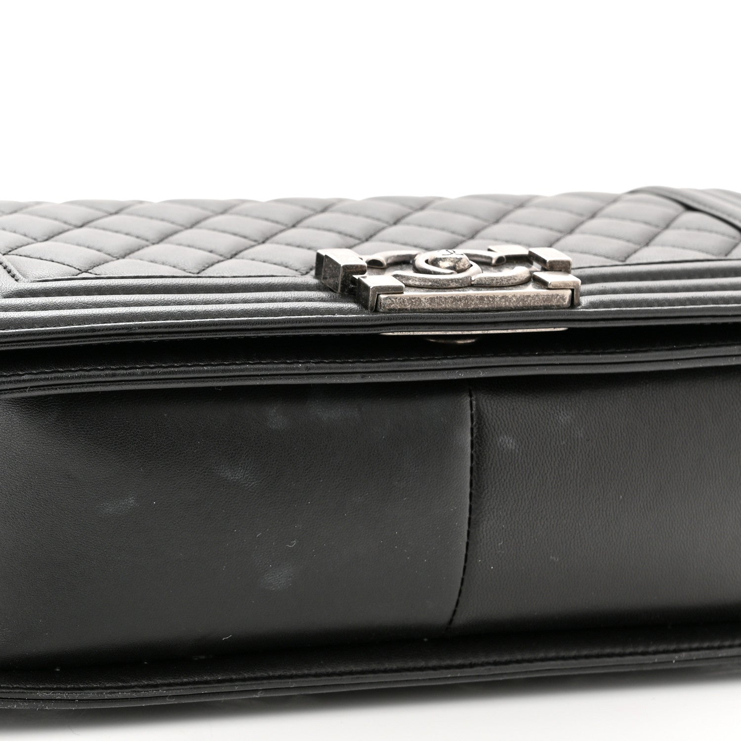 Chanel Lambskin Quilted Medium Boy Flap Black 11 of 11
