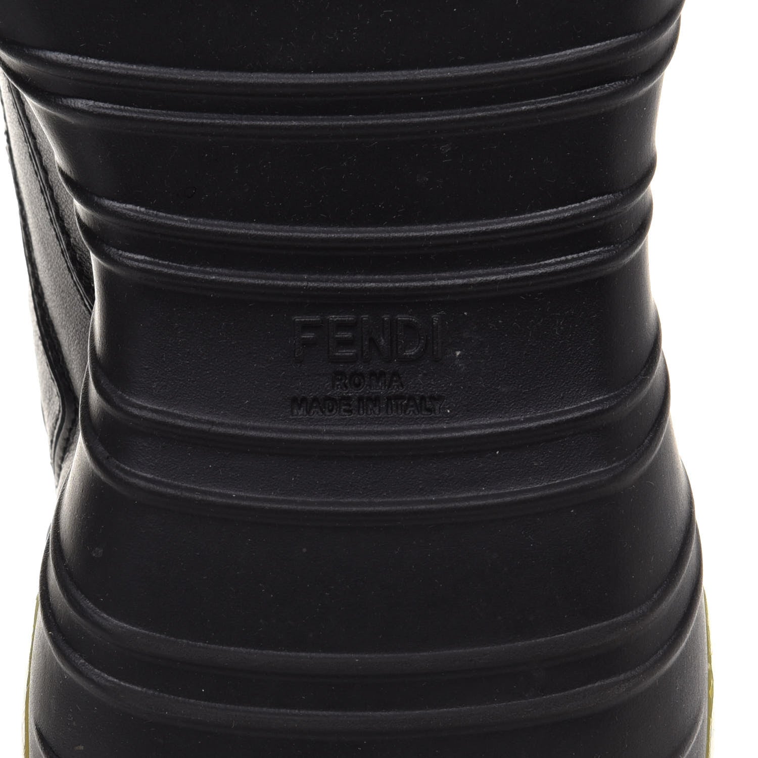 Fendi X FILA Vitello Mania Painted Womens Chunky Sneakers 36 Black Zucca Ice White 8 of 10