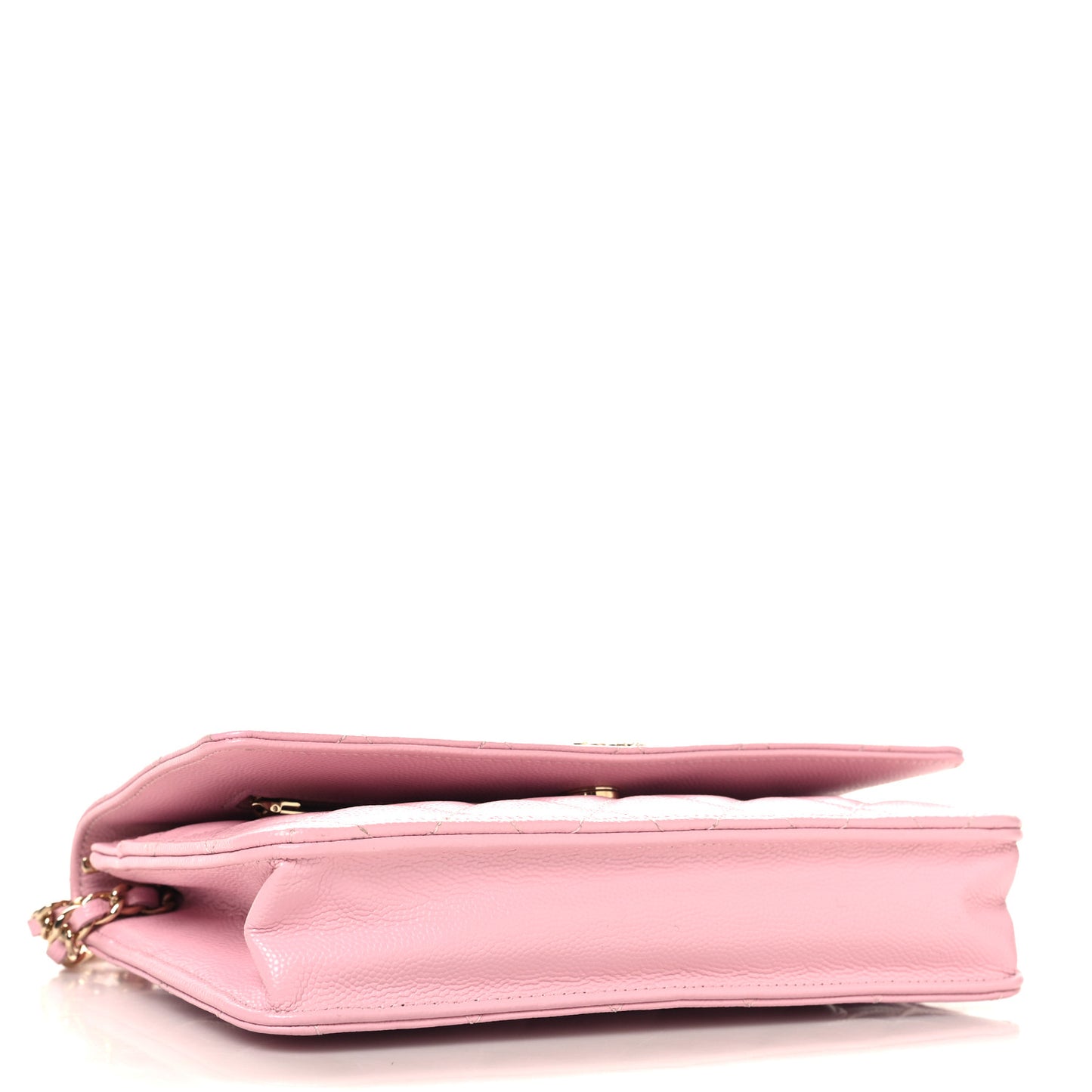 Caviar Quilted Wallet on Chain WOC Light Pink