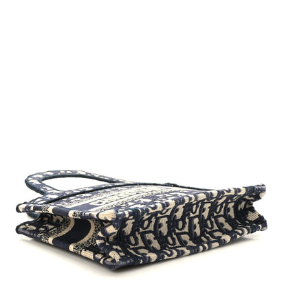 Christian Dior Oblique Mini Book Tote Blue Multicolor 4 of 10